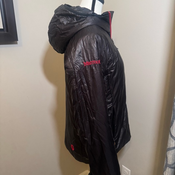 Marmot Women’s Hooded Insulated Jacket Black Pink Full Zip Size M - Picture 3 of 11